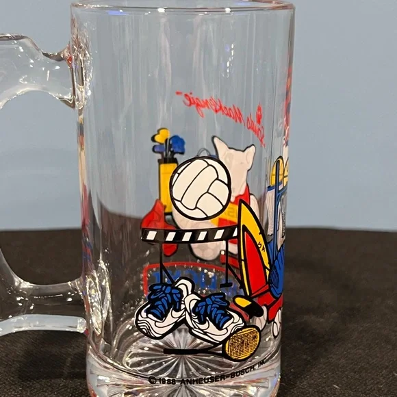 Vtg Spuds Mckenzie Collectable Budweiser Bud Light Beer Mug Sports USA 1988 - Picture 4 of 9